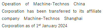 MACHINE-TECHNOS CHINA CORPORATION